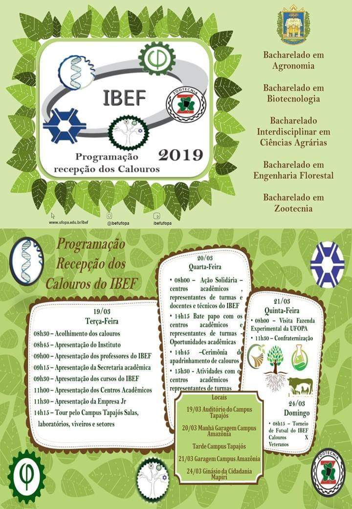 Recepção aos Calouros Ibef 2019